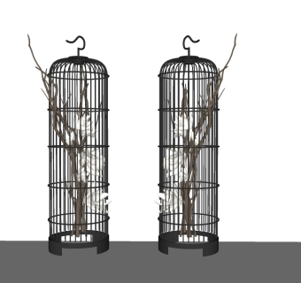 中式饰品摆件，鸟笼